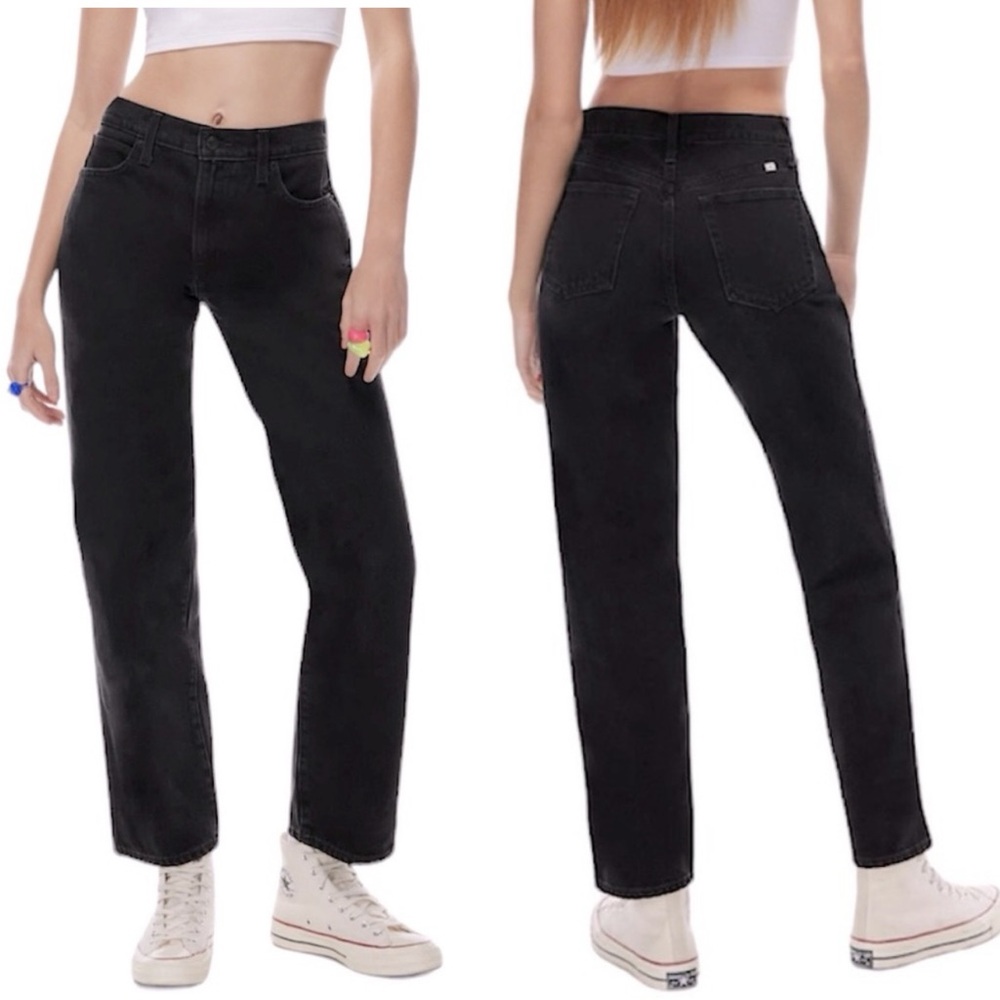 Aritzia Sunday Best Ocean Black Mid-Rise Baggy Jeans Sz 00 Cotton